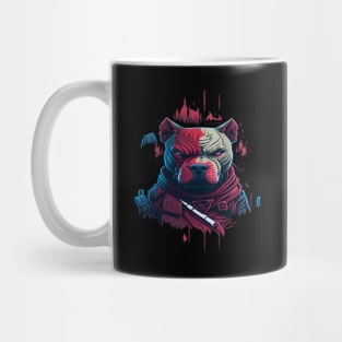 warier pitbull dog Mug